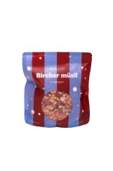 Bircher müsli s malinami – bezlepkové müsli s lyofilizovanými malinami