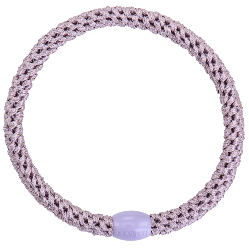 Tenká gumička do vlasů s korálkem – Pearl Lavendel