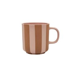 Pruhovaný hrnek Toppu Caramel / Rose