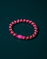 Gumička do vlasů Stripe Faded Rose Electric Pink Glitter