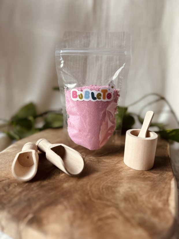 BubleTo - Barevný voňavý  pěnící prášek - Barva: Fialová