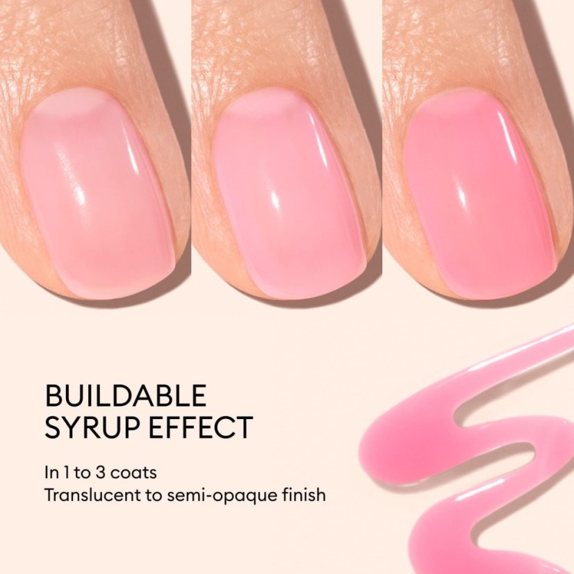 Green lak Jelly Pink Sorbet – přírodní lak na nehty s jelly efektem