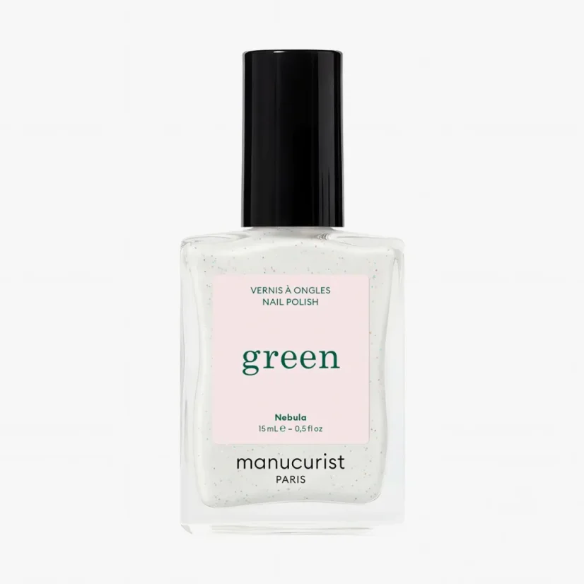 Green lak Nebula – přírodní třpytivý lak na nehty 15 ml