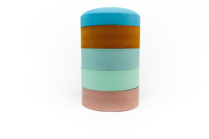 Stolička z balančních kamenů Rainbow Chair Ocean