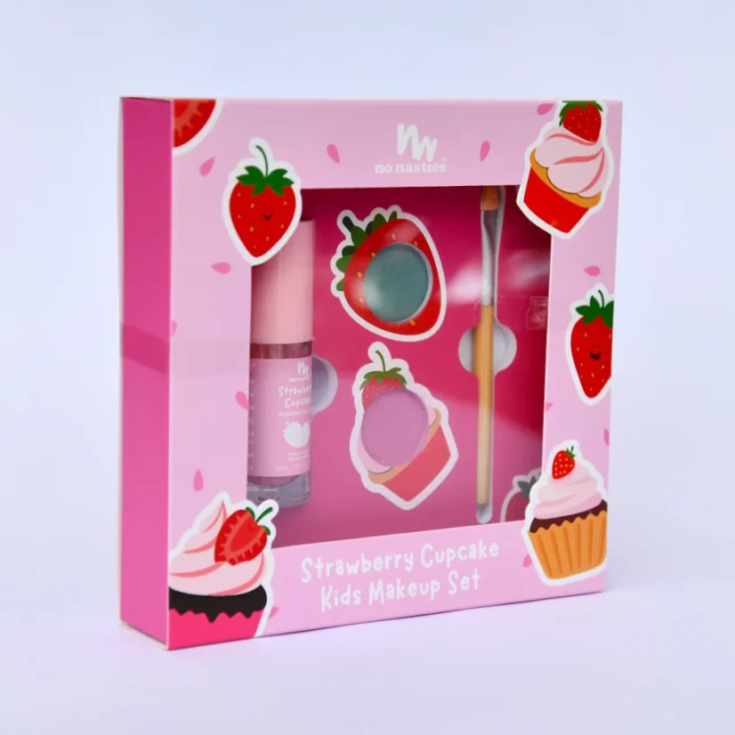 Přírodní dětská kosmetická sada Strawberry Cupcake