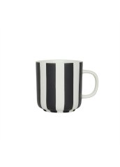 Pruhovaný hrnek Toppu White / Black