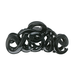 Skřipec do vlasů Love Black, 8 cm