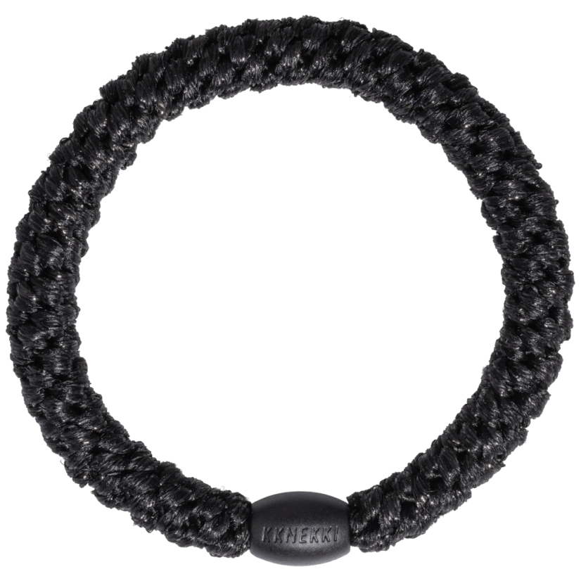 Gumička do vlasů s korálkem - Black