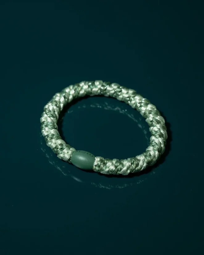 Gumička do vlasů Stripe Mint Pistachio Glitter