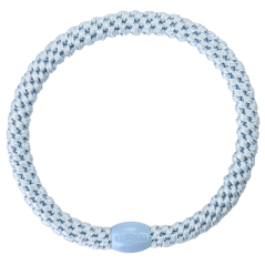 Tenká gumička do vlasů s korálkem – Baby Blue