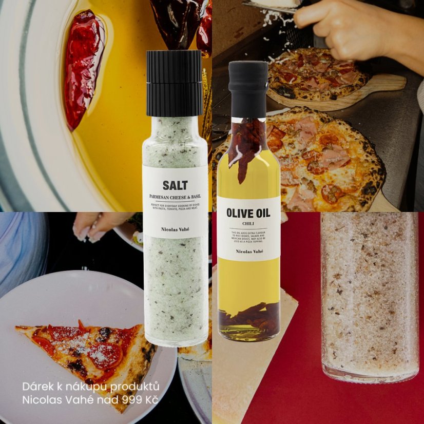 Pizza set  – Set chilli oleje a soli s parmazánem a bazalkou Nicolas Vahé