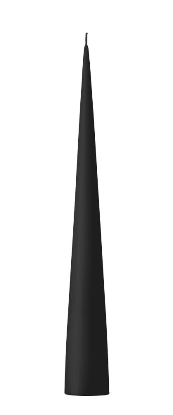 Kónická svíčka Velvet Matt Black (37 cm)