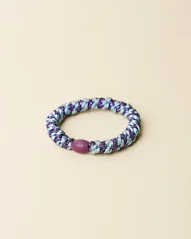 Gumička do vlasů Seablue Dark Purple Glitter Stripe