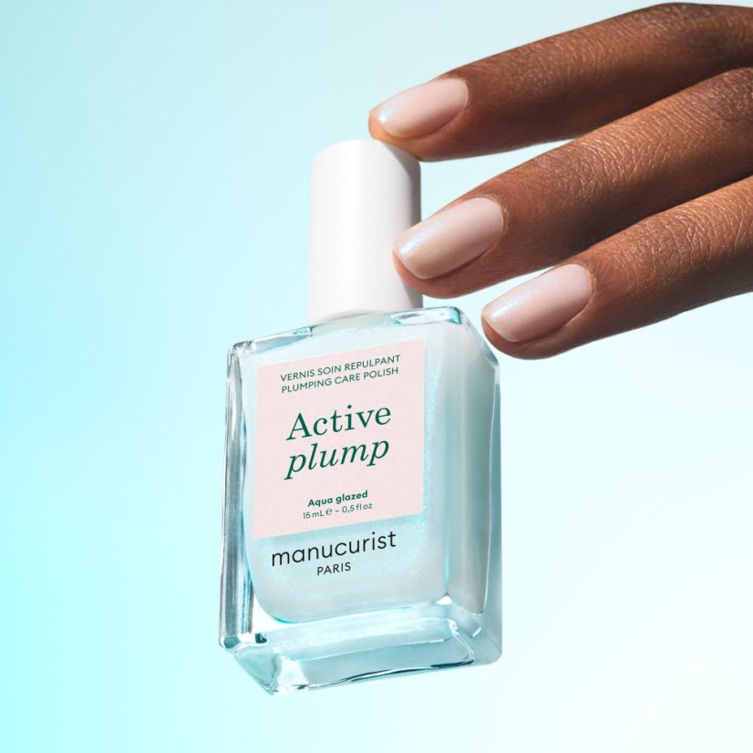 Active Plump Aqua Glazed – pečující lak pro objemné a dokonale lesklé nehty 15 ml