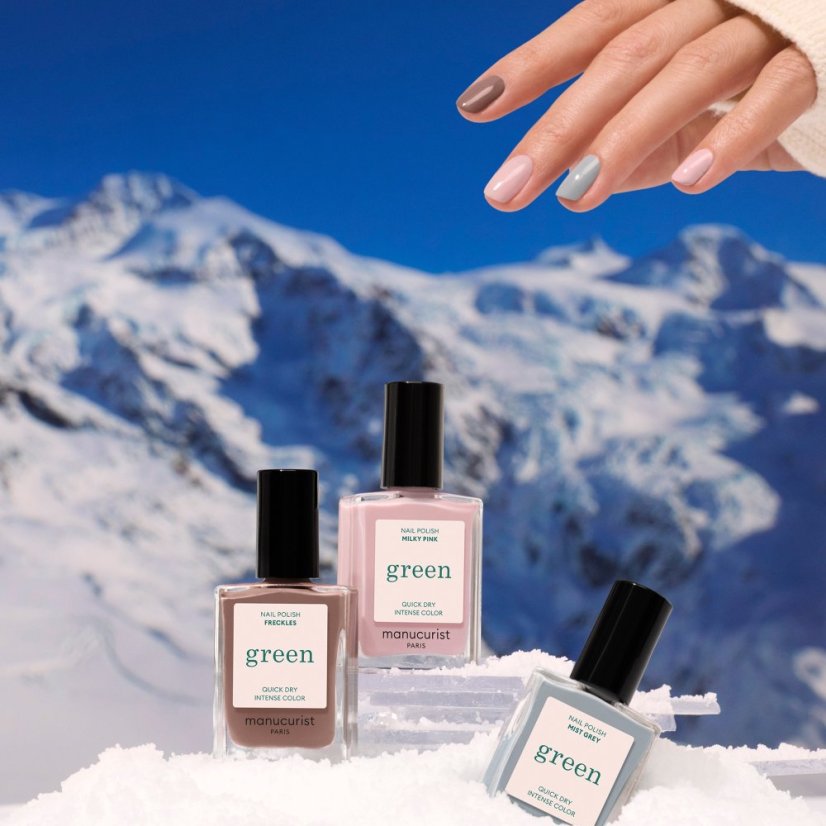 Green lak Milky Pink – přírodní mléčně růžový lak na nehty 15 ml