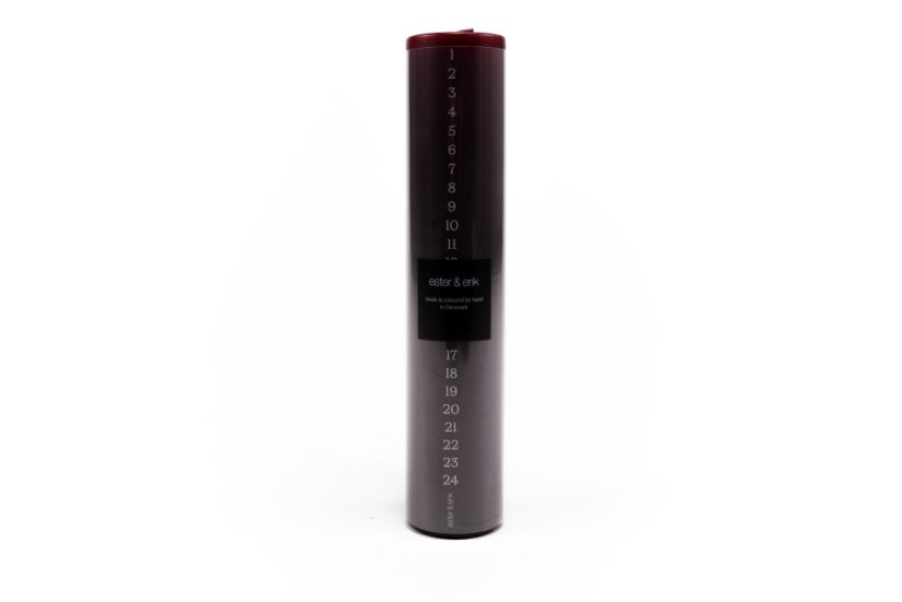Adventní svíčka Pillar Calendar Deep Wine