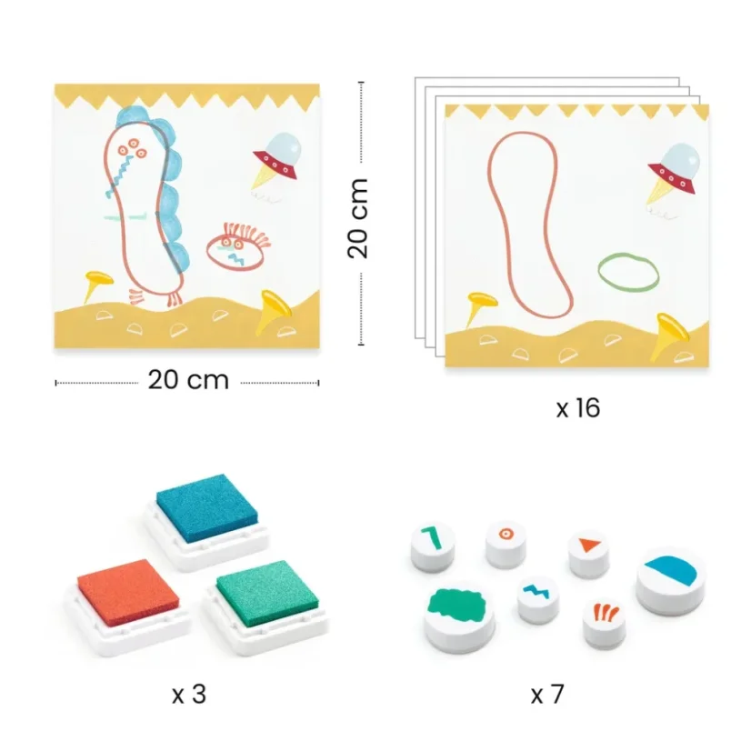 Razítkovací set Příšerky – kreativní sada pro děti