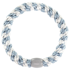 Gumička do vlasů s korálkem – Sea Blue / White