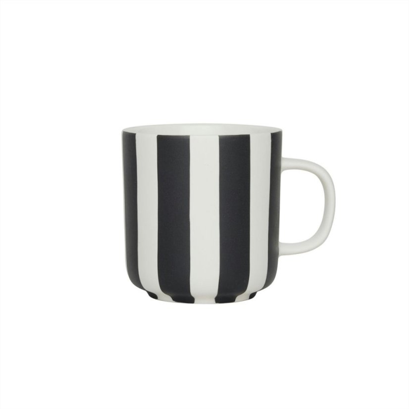 Pruhovaný hrnek Toppu White / Black