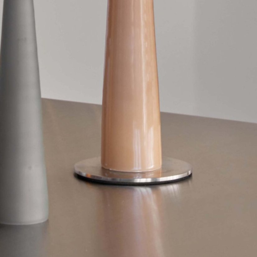 Designové kónické svíčky Cone Velvet Matt Black – černé, lakované, 37 cm, sada 2 ks