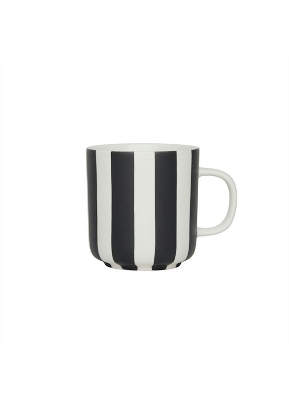 Pruhovaný hrnek Toppu White / Black Pruhovaný hrnek Toppu White / Black