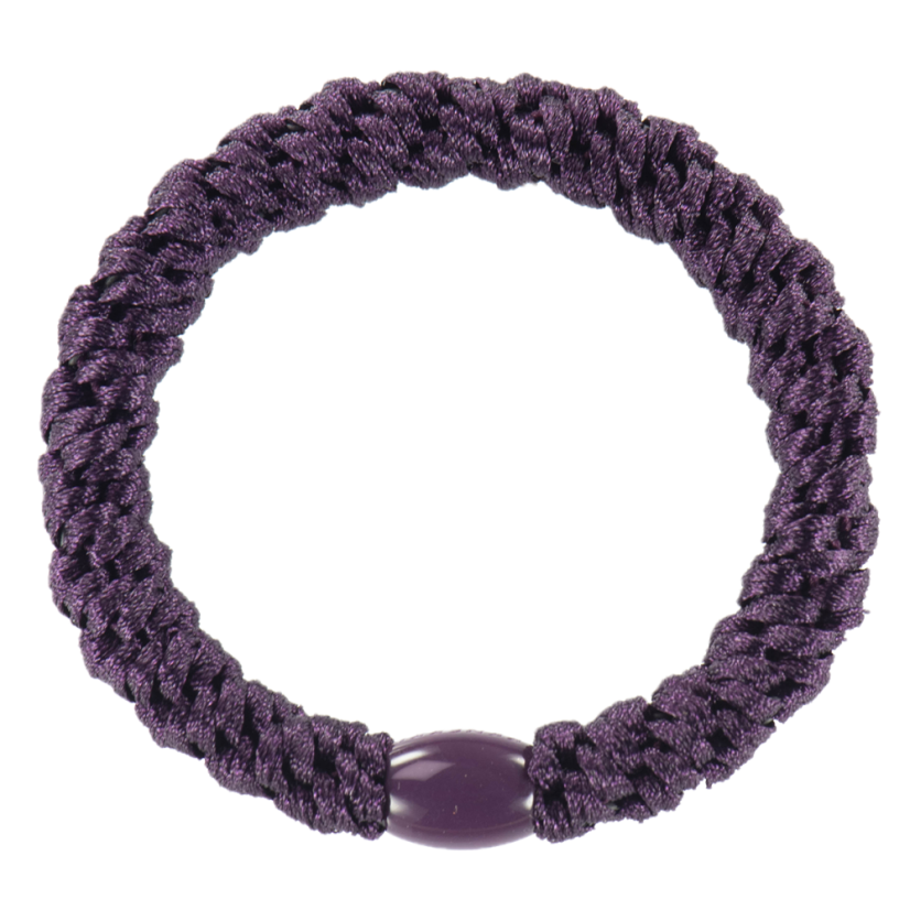 Gumička do vlasů s korálkem – Dark Purple