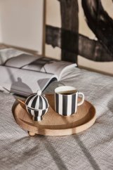 Pruhovaný hrnek Toppu White / Black