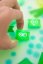 Svítící senzorické kostky do vody (4 ks) - zelená