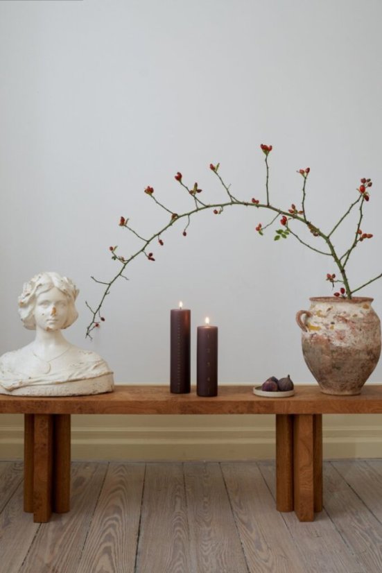 Adventní svíčka Pillar Calendar Winter Rose