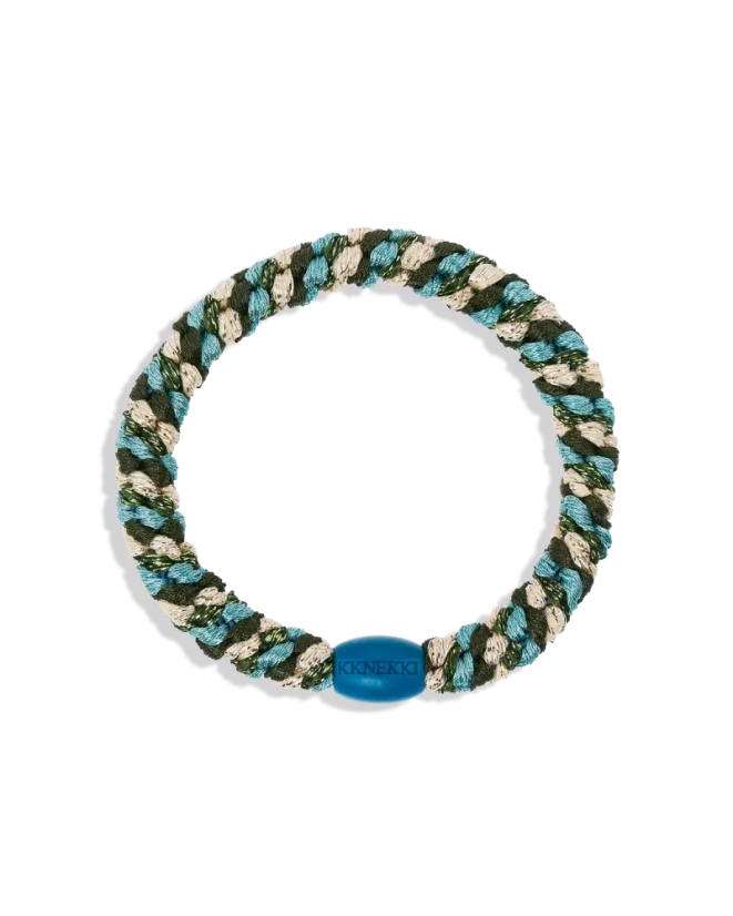 Gumička do vlasů Mix Army Teal