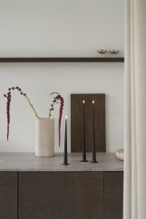 Kónická svíčka Velvet Matt Black (37 cm)