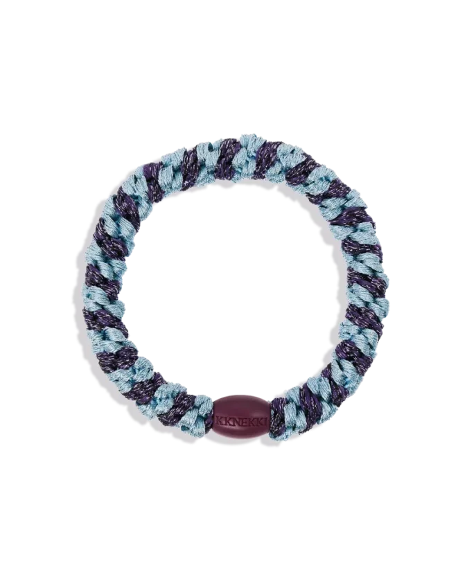 Gumička do vlasů Seablue Dark Purple Glitter Stripe
