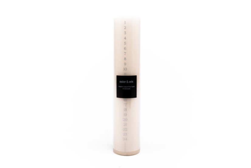 Adventní svíčka Pillar Calendar Ivory