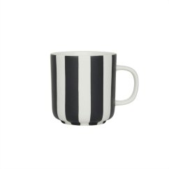Pruhovaný hrnek Toppu White / Black