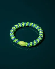 Gumička do vlasů Stripe Lime Green Ocean Glitter