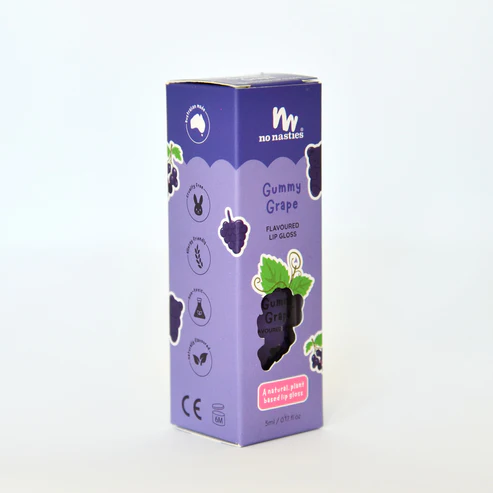 Přírodní lesk na rty - Příchut: Natural Kids Lip Gloss Gummy Grape