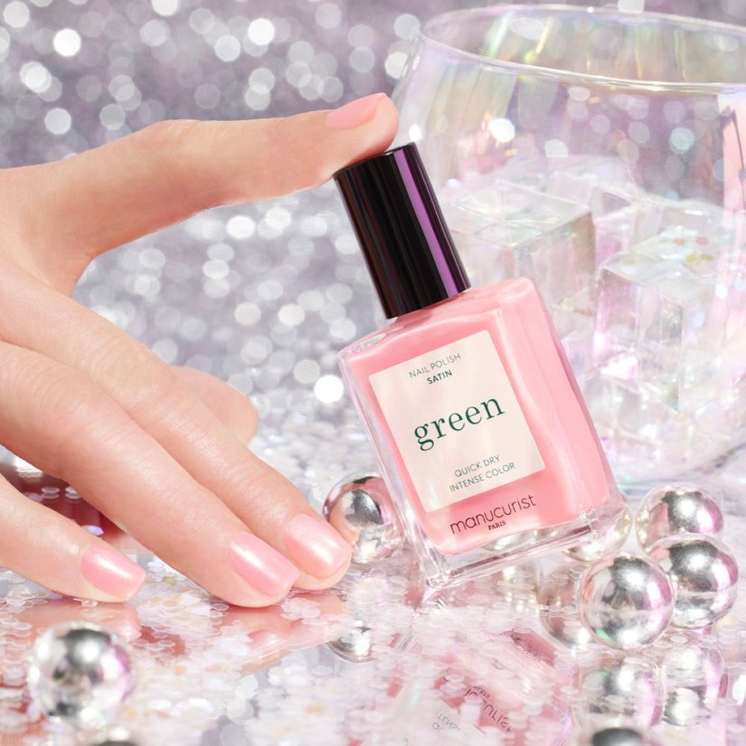 Green Satin – přírodní saténový lak na nehty 15 ml