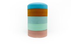 Stolička z balančních kamenů Rainbow Chair Ocean