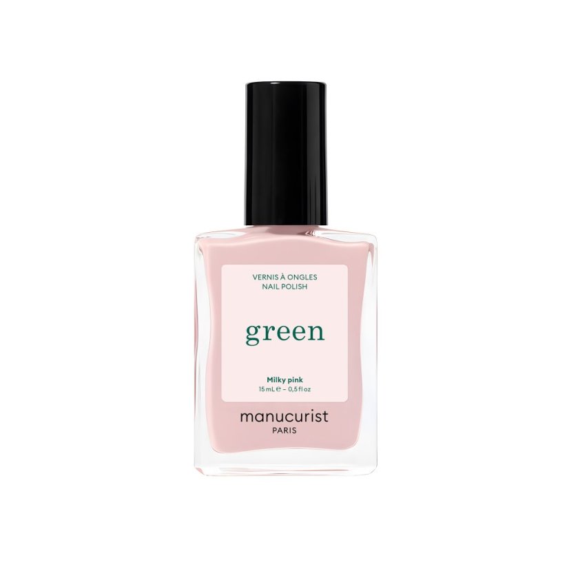 Green lak Milky Pink – přírodní mléčně růžový lak na nehty 15 ml
