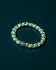 Gumička do vlasů Stripe Mint Pistachio Glitter