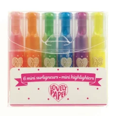Gelové mini zvýrazňovače – 6 ks