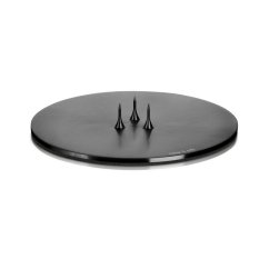 Designová podložka pod svíčku Black Matt – černá matná, 9 cm