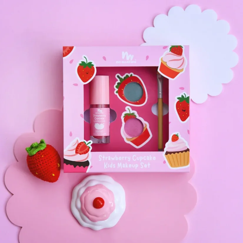 Přírodní dětská kosmetická sada Strawberry Cupcake