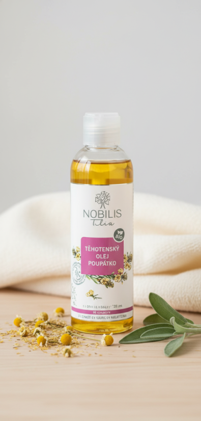 Těhotenský masážní olej Poupátko 200 ml