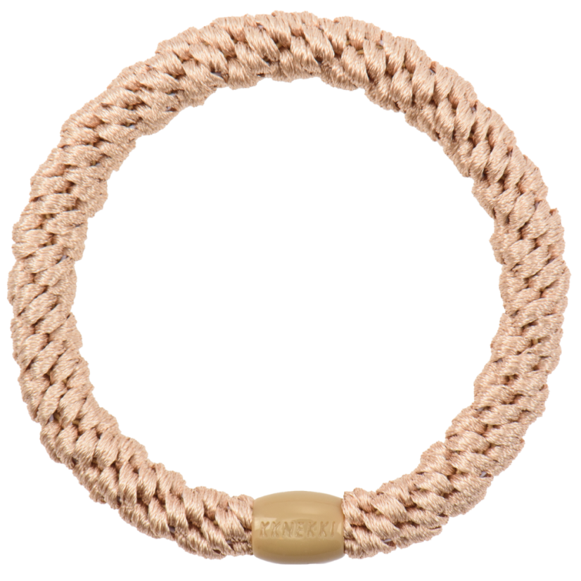 Gumička do vlasů s korálkem – Rosy Beige Gumička do vlasů s korálkem – Rosy Beige