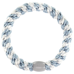 Gumička do vlasů s korálkem – Sea Blue / White