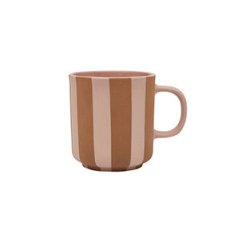 Pruhovaný hrnek Toppu Caramel / Rose