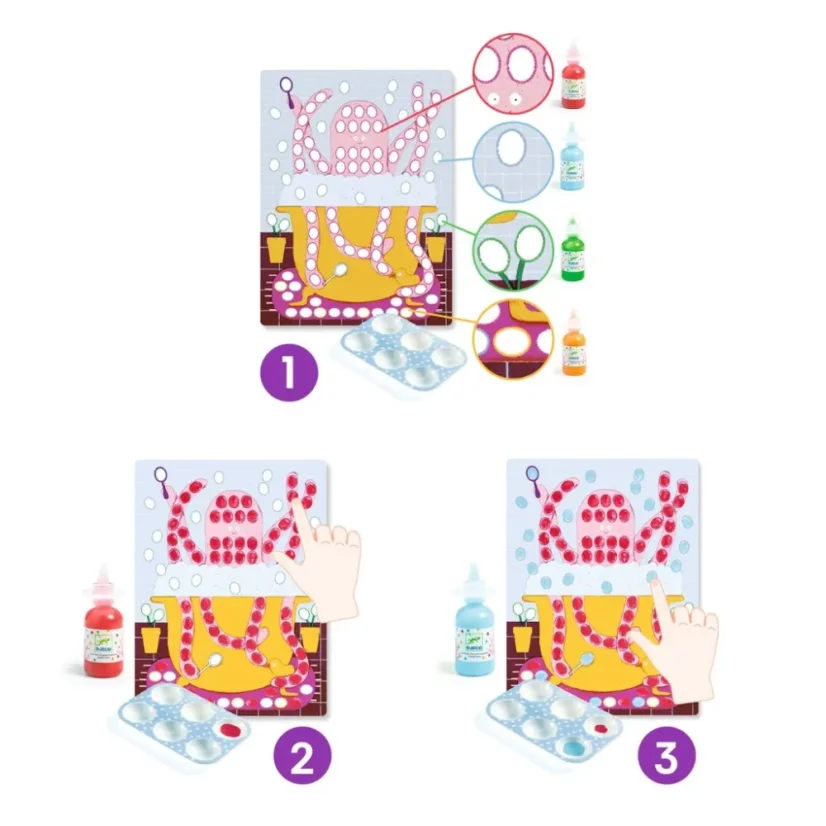Prstové malování Dots a Fish – kreativní sada od 3 let