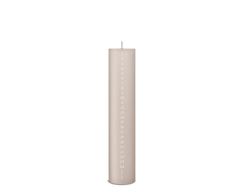 Adventní svíčka Pillar Calendar Linen Grey