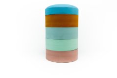 Stolička z balančních kamenů Rainbow Chair Ocean